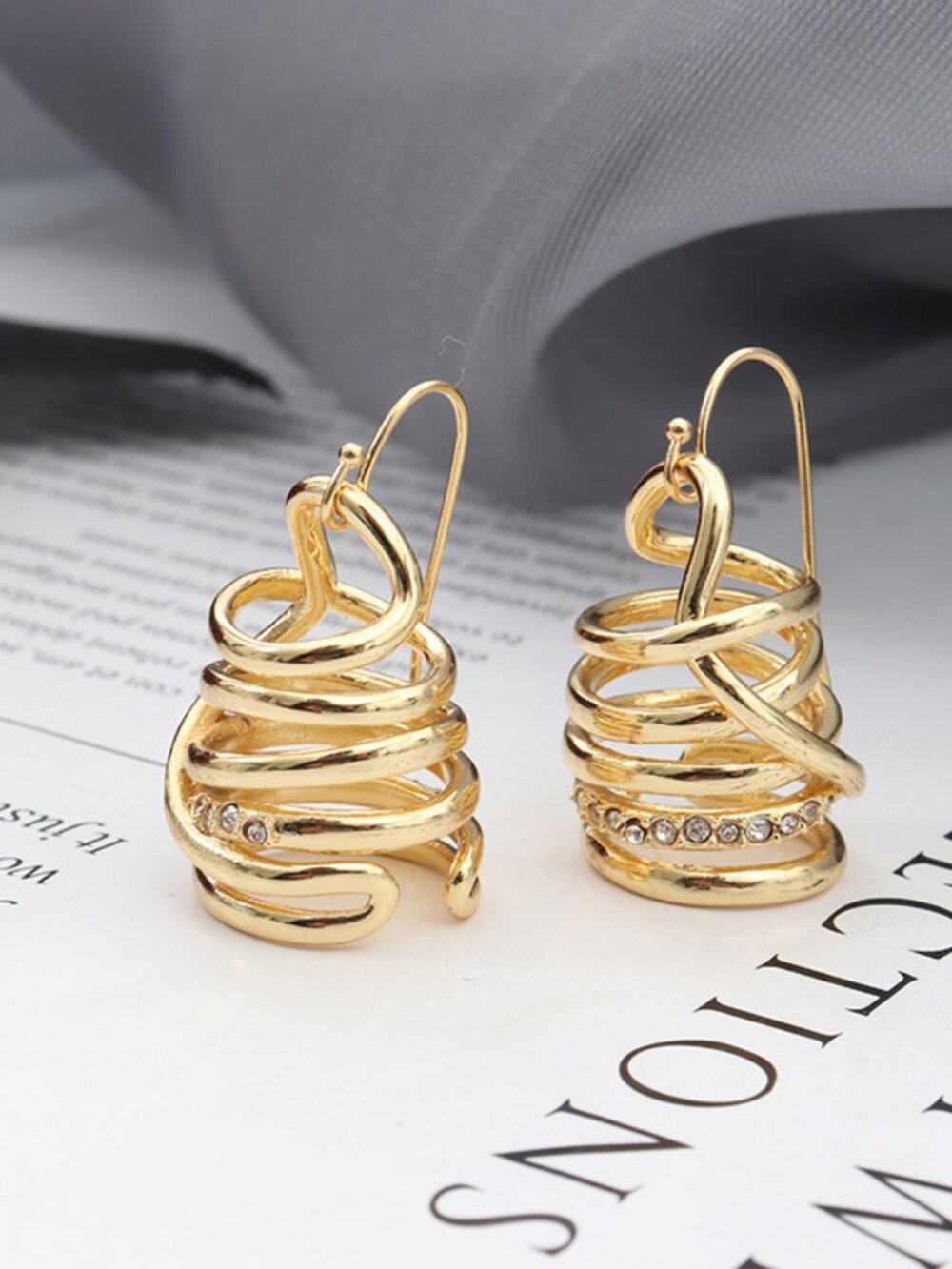 Alexis Bittar Gold Wrapped Drop Earrings